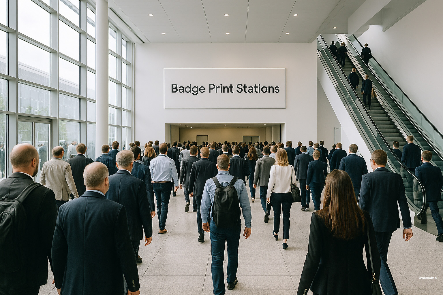 Menschenmenge Eingangshalle